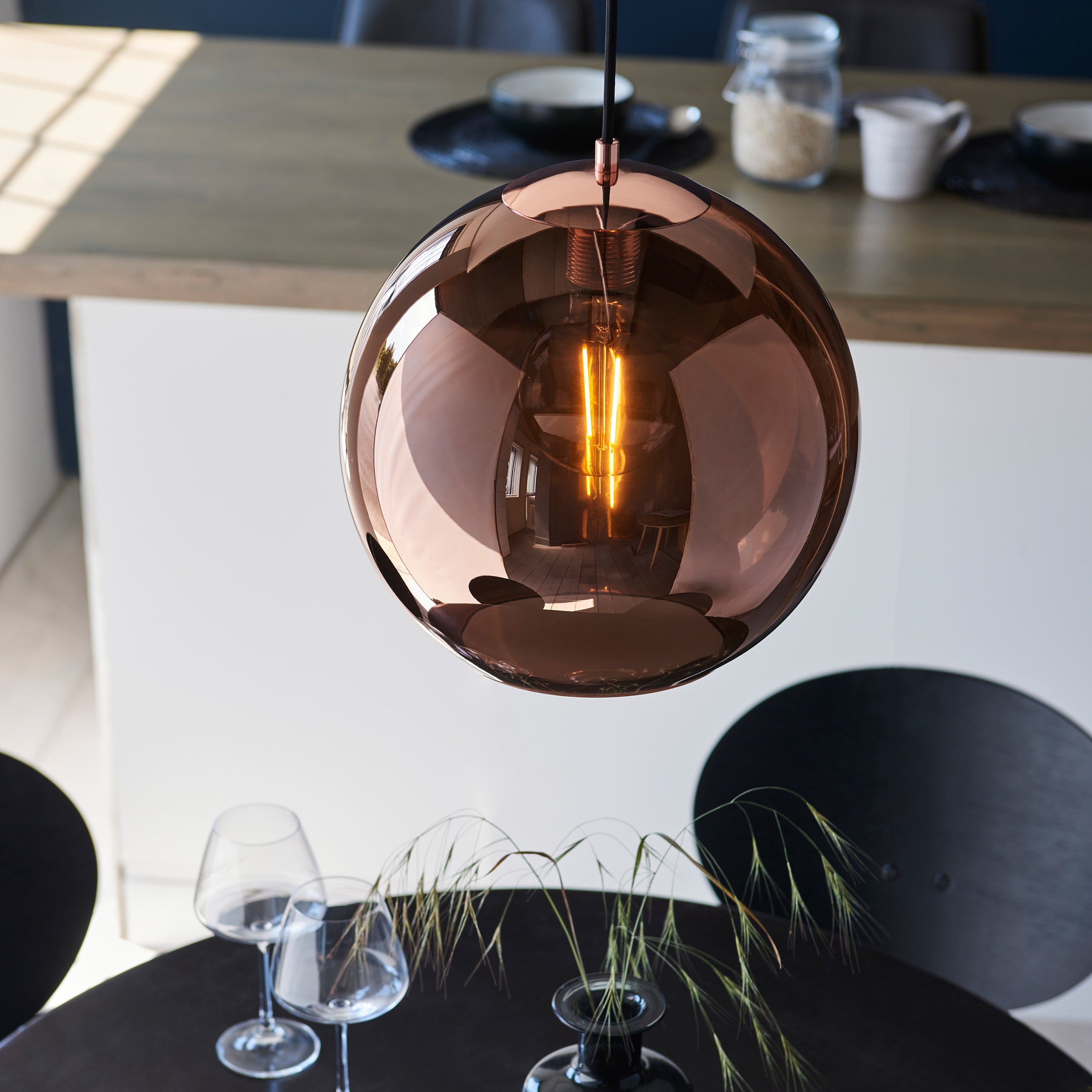 Belver Copper Dome Pendant Light